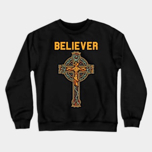 Believer, Christian Cross Crewneck Sweatshirt